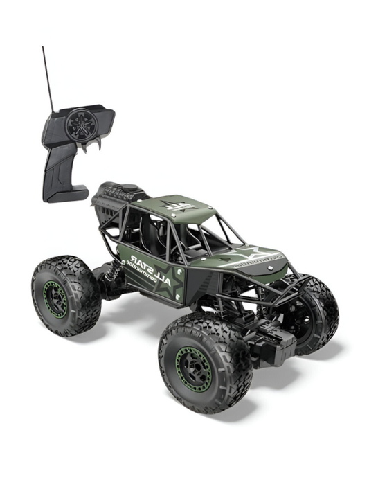Extreme Die-Cast 4x4 RC Rock Crawler with Anti-Interference Remote - All-Terrain Off-Road Buggy LMI12433