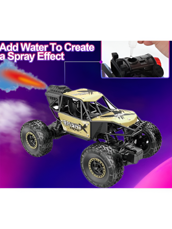 Extreme Die-Cast 4x4 RC Rock Crawler with Anti-Interference Remote - All-Terrain Off-Road Buggy LMI12433