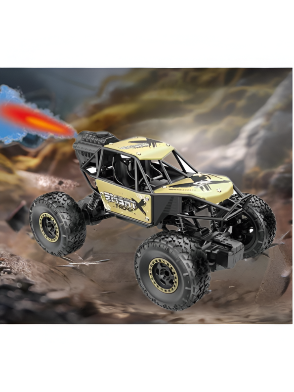 Extreme Die-Cast 4x4 RC Rock Crawler with Anti-Interference Remote - All-Terrain Off-Road Buggy LMI12433
