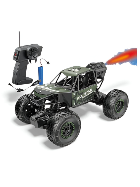 Extreme Die-Cast 4x4 RC Rock Crawler with Anti-Interference Remote - All-Terrain Off-Road Buggy LMI12433