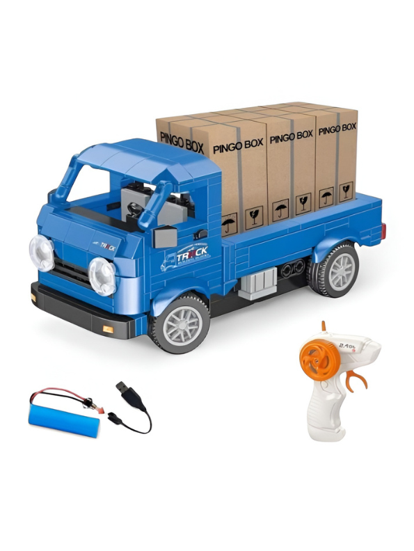 RC Truck Building Block Set – 1:20 Scale Remote Control Cargo Truck with DIY Construction Bricks TV6839.
