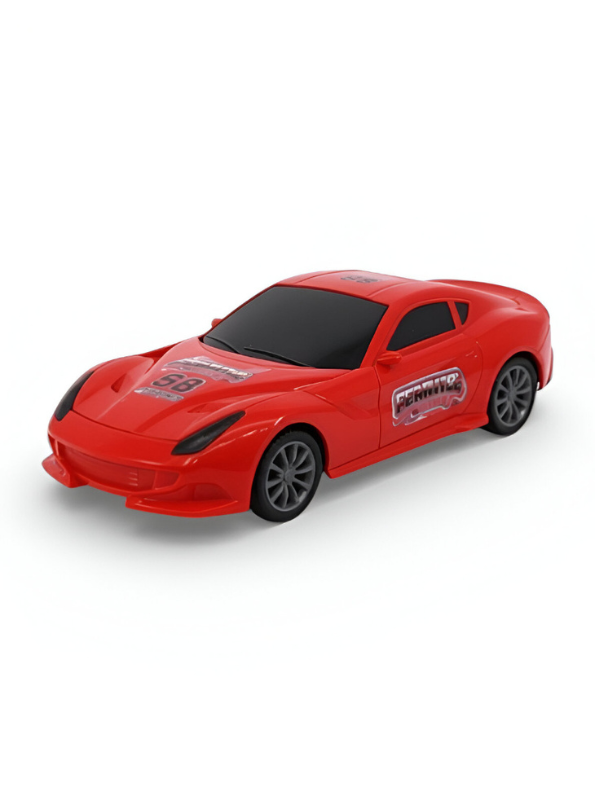 FERI 12 Remote Control Racing Car for Kids – 27MHz Red Sports Car Toy with Full Function Radio Control – Fast Street Racing RC Car Gift for Boys and Girls Ages 4+ LMI15805