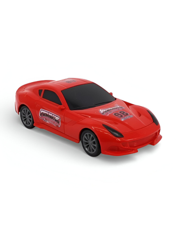 FERI 12 Remote Control Racing Car for Kids – 27MHz Red Sports Car Toy with Full Function Radio Control – Fast Street Racing RC Car Gift for Boys and Girls Ages 4+ LMI15805
