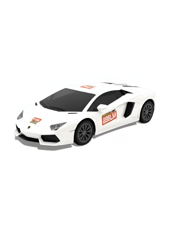 Speedy Lambo White Remote Control Car - 1:24 Scale RC Sports Car for Kids, 27MHz Full Function Electric Toy Racing Car, Birthday Gift for Boys and Girls Ages 4+ LMI15720