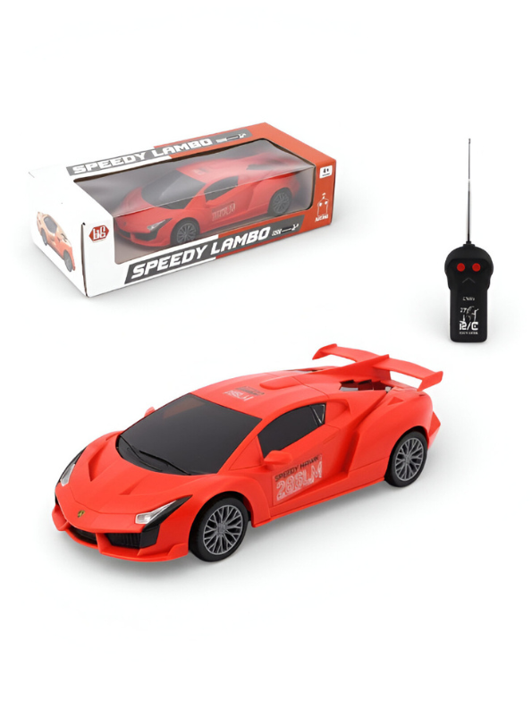 Speedy Lambo Red Remote Control Car - 1:24 Scale RC Sports Car for Kids, 27MHz Full Function Electric Toy Racing Car, Birthday Gift for Boys and Girls Ages 4+ LMI15720