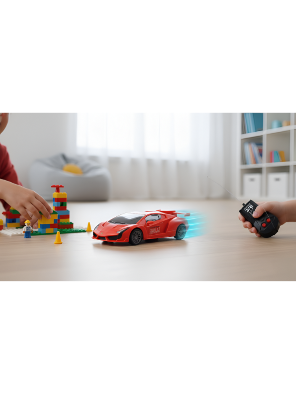 Speedy Lambo Red Remote Control Car - 1:24 Scale RC Sports Car for Kids, 27MHz Full Function Electric Toy Racing Car, Birthday Gift for Boys and Girls Ages 4+ LMI15720