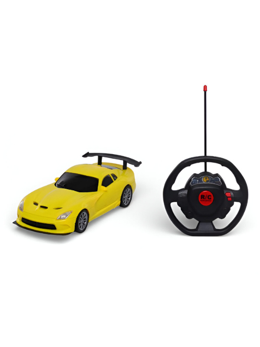 RC Sports Car Toy - Includes Steering Wheel Remote Control & Radio Antenna - 1:16 Scale Racing Car for Kids LMI11377
