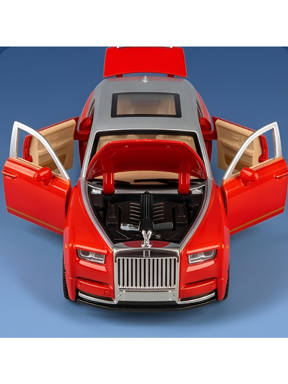 Rolls-Royce Phantom Replica Model Car | Red Premium Collectible Toy Vehicle for Kids and Adults NX15746