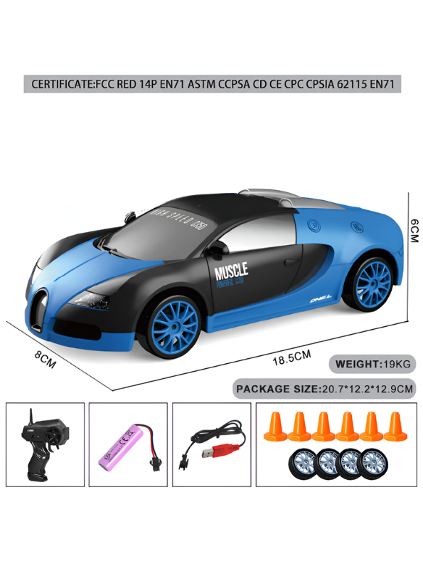 4WD High-Speed RC Drift Car Toy - 2.4GHz Remote Control Racing Car NX16777