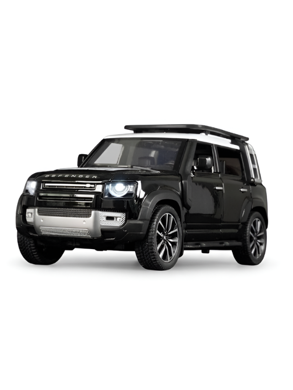 Land Rover Defender 110 RC Diecast Car Scale 1:24 – Black Remote Control Off-Road 4x4 SUV Model with Realistic Detail & All-Terrain Performance TV6646