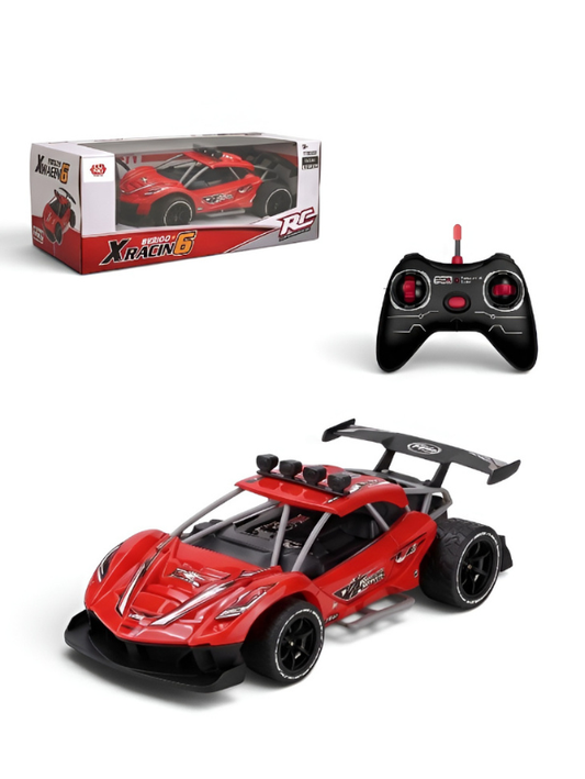1:16 Scale High-Speed RC Car – Red Off-Road Racing Truck with One-Click Spray Effect and USB-C Rechargeable Battery LMI13745