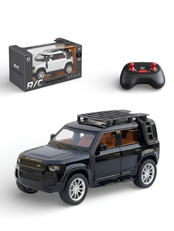 Land Rover Defender 110 RC Diecast Car Scale 1:24 – Black Remote Control Off-Road 4x4 SUV Model with Realistic Detail & All-Terrain Performance TV6646