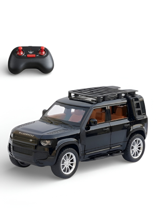 Land Rover Defender 110 RC Diecast Car Scale 1:24 – Black Remote Control Off-Road 4x4 SUV Model with Realistic Detail & All-Terrain Performance TV6646