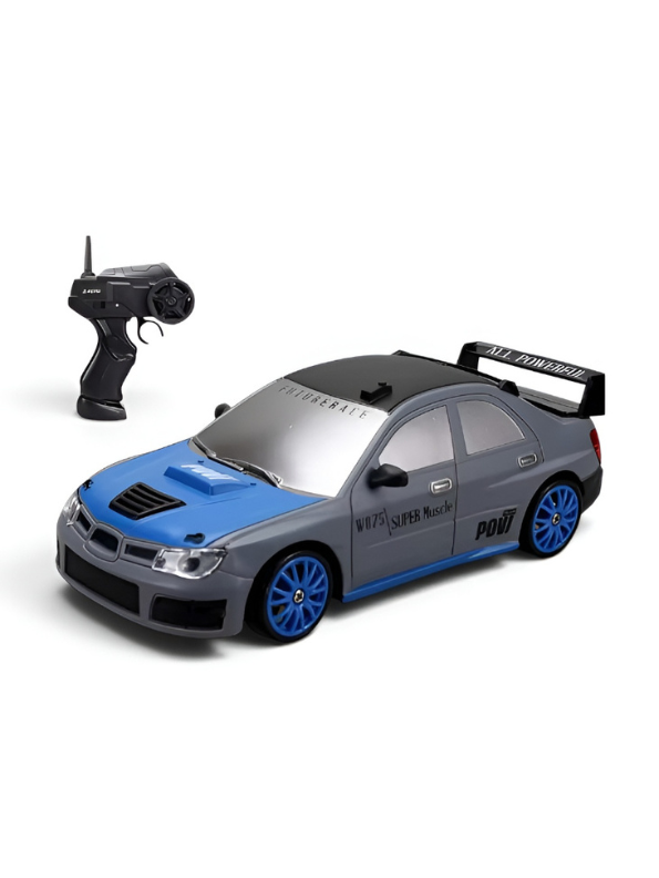4WD RC Drift Car 1:24 Scale - 2.4GHz High-Speed Remote Control Muscle Car Toy with Extra Speed Tires and Traffic Cones NX16777