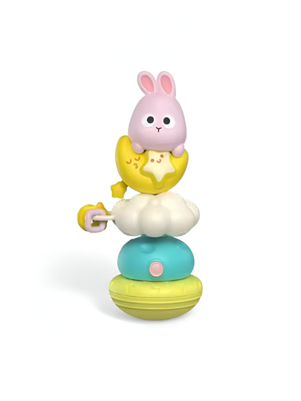 Rabbit Stacking Suction Musical Toy Spinner for Babies – Rattle, Montessori Educational Learning Toy NX15659.
