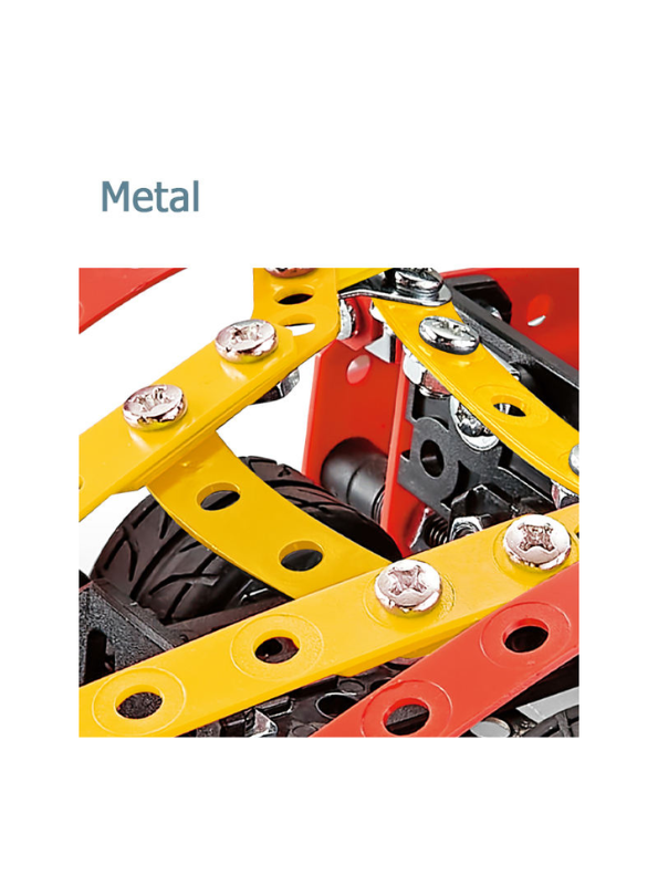 Race Car Metal Model Kit – DIY 370 PCS Advanced Engineering Toy Set For Kids LMI13729.