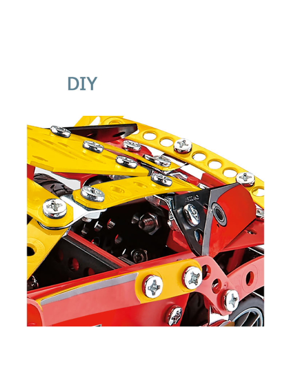 Race Car Metal Model Kit – DIY 370 PCS Advanced Engineering Toy Set For Kids LMI13729.