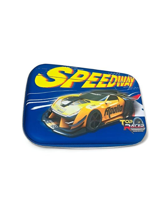 RaceVibe – Car Drift Theme Pencil Case for Kids | Big Size Blister Pouch | Fast & Cool Stationery Bag NOV6992.
