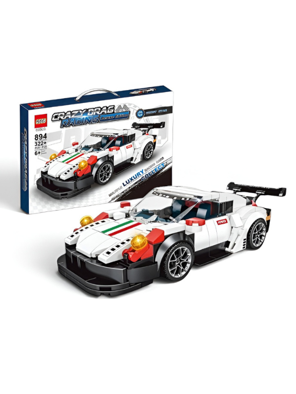 Racing Supercar Building Blocks Car Set – DIY Sports Car Brick Building Kit MD351