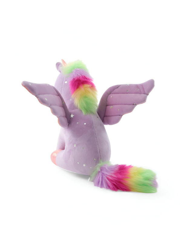 Lavender - Rainbow Unicorn Plushie – 8-inch Unicorn Stuffed Animal with Rainbow Mane, Wings, and Sparkles LMI11550.