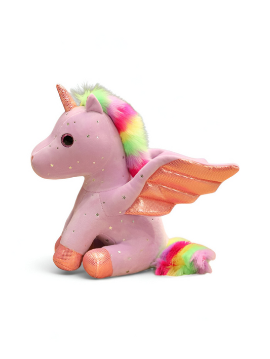 Lavender - Rainbow Unicorn Plushie – 8-inch Unicorn Stuffed Animal with Rainbow Mane, Wings, and Sparkles LMI11550.