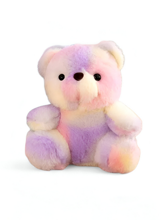 Lavender - Rainbow Teddy Bear Plush – 8 Inch Soft & Cuddly Stuffed Animal Toy LMI11103.