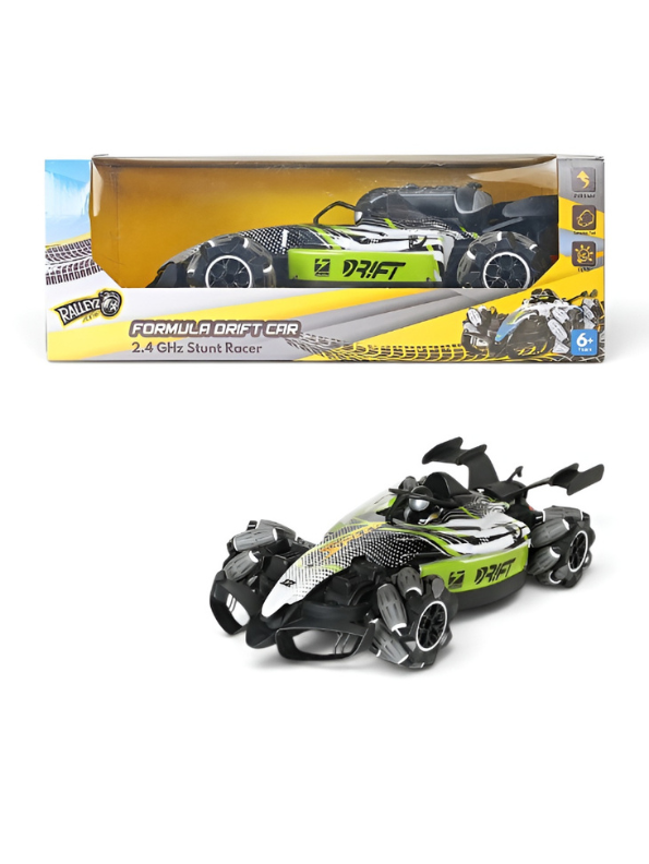 Ralleyz Formula Drift RC Stunt Car – 2.4GHz High-Speed Remote Control Racer with Mecanum Wheels LMI14636.