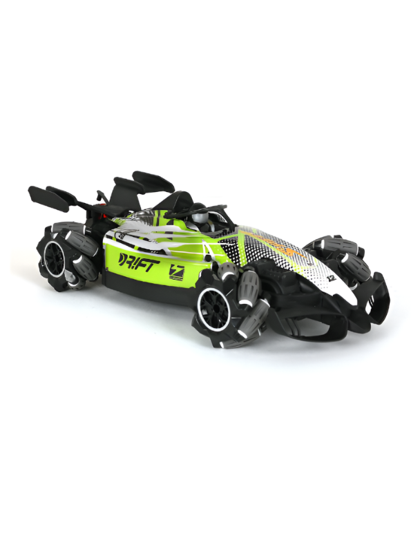 Ralleyz Formula Drift RC Stunt Car – 2.4GHz High-Speed Remote Control Racer with Mecanum Wheels LMI14636.