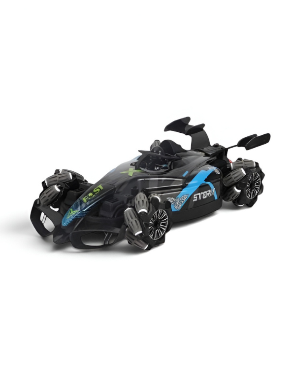 Ralleyz Formula Drift RC Stunt Car – 2.4GHz High-Speed Remote Control Racer with Mecanum Wheels Blue LMI14636.