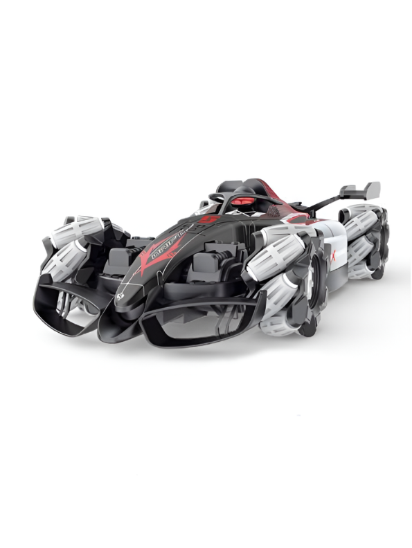 Ralleyz Formula Drift RC Stunt Car – 2.4GHz High-Speed Remote Control Racer with Mecanum Wheels Grey LMI14636.