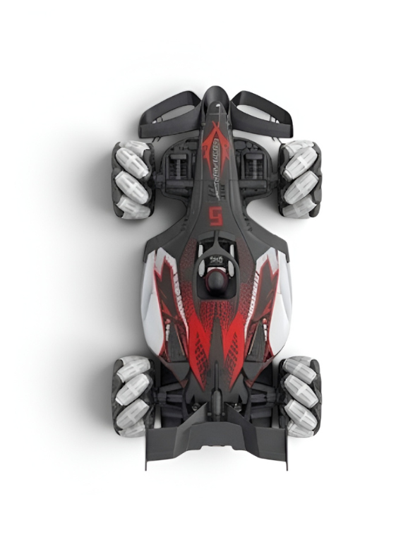 Ralleyz Formula Drift RC Stunt Car – 2.4GHz High-Speed Remote Control Racer with Mecanum Wheels Grey LMI14636.