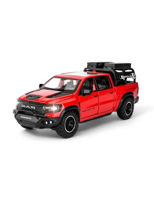 Red - Ram Mammoth Diecast Car for Kids – Heavy-Duty Off-Road Metal Toy Vehicle Scale 1:32 TZ-OS1561.