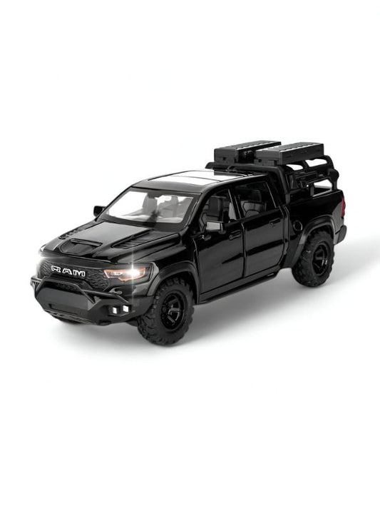 Black - Ram Mammoth Diecast Car for Kids – Heavy-Duty Off-Road Metal Toy Vehicle Scale 1:32 TZ-OS1561.