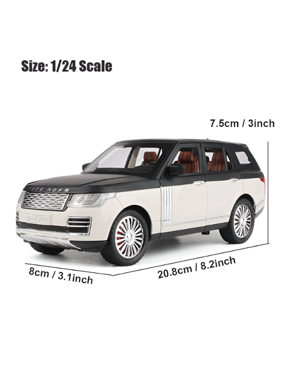 Range Rover Defender Diecast Car 1:24 Scale with Steerable Wheels & Suspension Green TV2640.