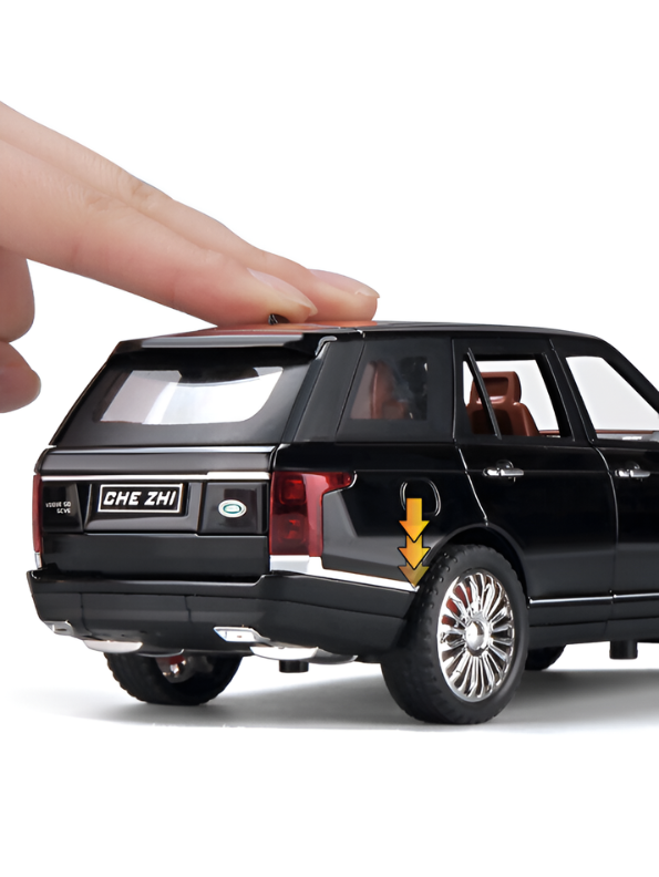 Range Rover Defender Diecast Car 1:24 Scale with Steerable Wheels & Suspension Black TV2640.
