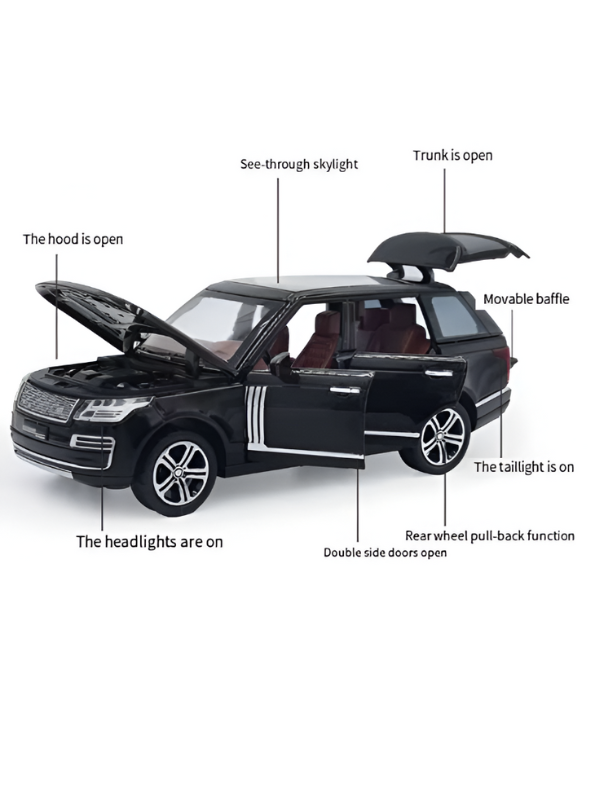 Range Rover Diecast Car Model Scale 1:35 – Luxury SUV Collectible Replica Black LMI15647.