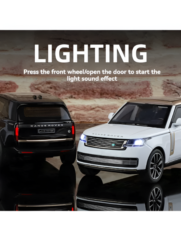 Range Rover Diecast Toy Car - 1:24 Scale Metal SUV with Sound & Light Effects LMI16846