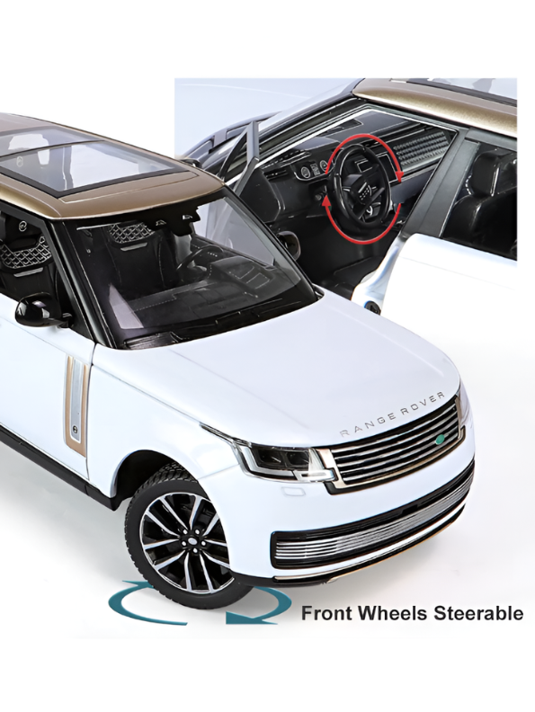 Range Rover Diecast Toy Car - 1:24 Scale Metal SUV with Sound & Light Effects LMI16846
