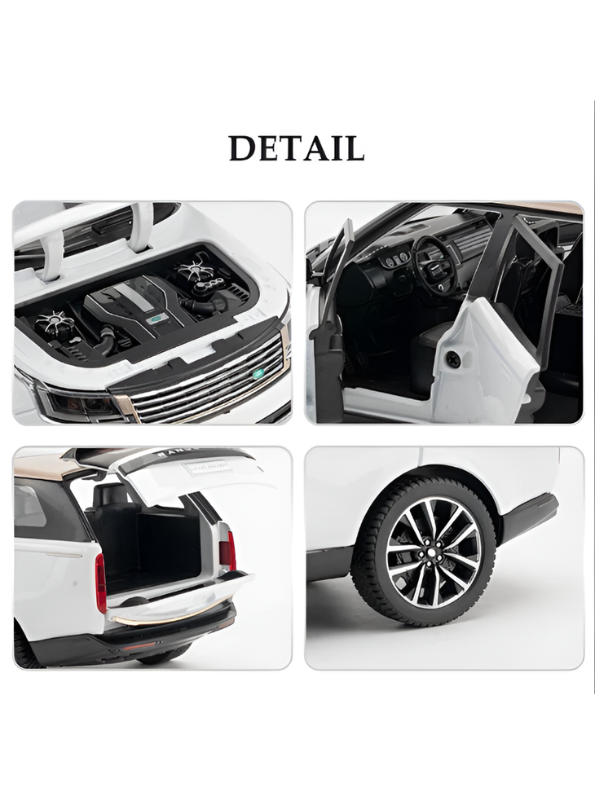 Range Rover Diecast Toy Car - 1:24 Scale Metal SUV with Sound & Light Effects LMI16846