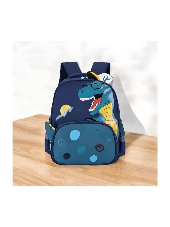 Dark Blue - RaptorBag – Cute Dinosaur Print Bag for Kids | Waterproof School Backpack | Large Capacity & Fun Design NOVGBT2487.