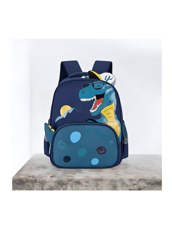 Dark Blue - RaptorBag – Cute Dinosaur Print Bag for Kids | Waterproof School Backpack | Large Capacity & Fun Design NOVGBT2487.