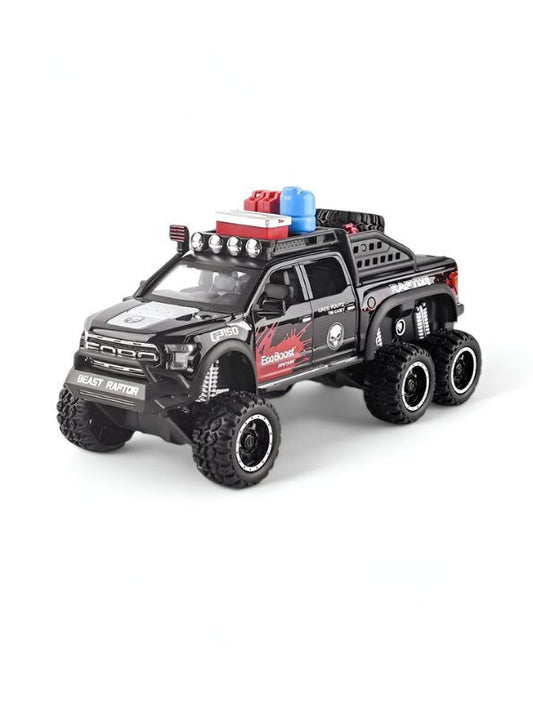 Black - Raptor X-Spray - Raptor F150 Spray Diecast Car – Metal Toy Truck for Kids LMI15065.