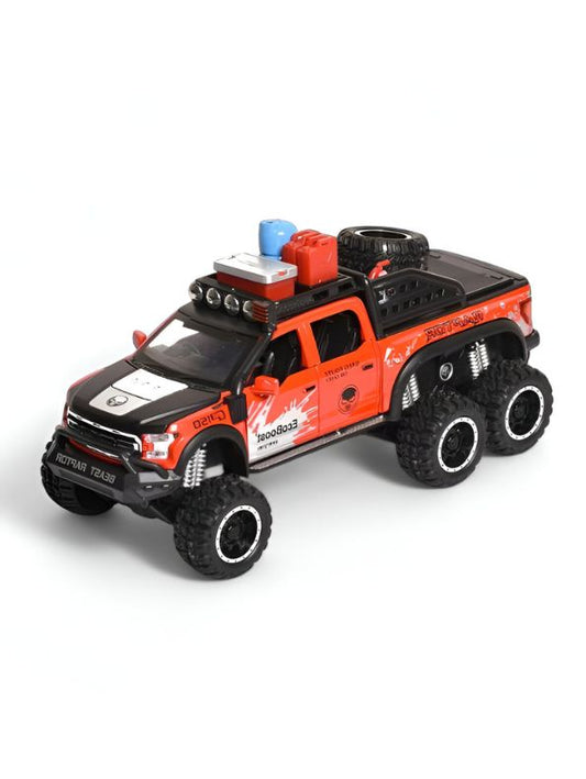 Red - Raptor X-Spray - Raptor F150 Spray Diecast Car – Metal Toy Truck for Kids LMI15065.