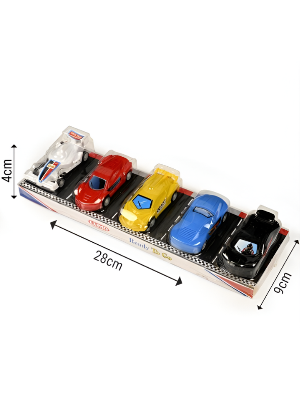 Ready To Go Diecast Toy Car Set – 5-Piece Racing Vehicle Collection for Kids LMI8588