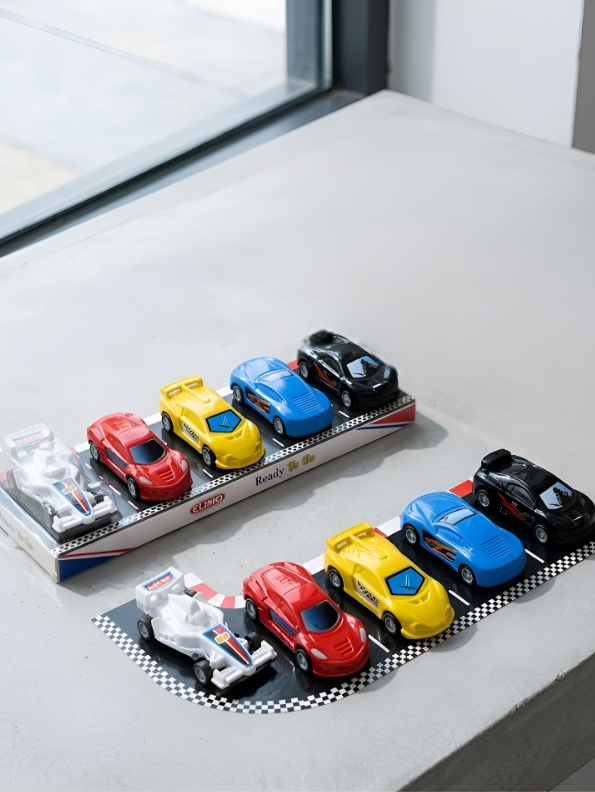 Ready To Go Diecast Toy Car Set – 5-Piece Racing Vehicle Collection for Kids LMI8588
