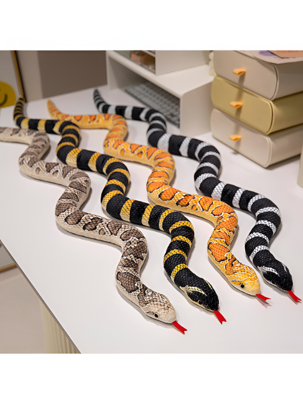 Realistic 100 cm Snake Plush Toy – Large Soft Stuffed Animal Black ST14993.