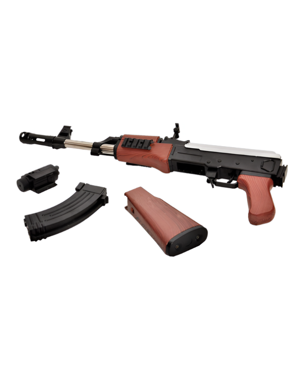 Realistic AK-47 Toy Assault Rifle Gun with BB Pellets & Detachable Parts LMI15340