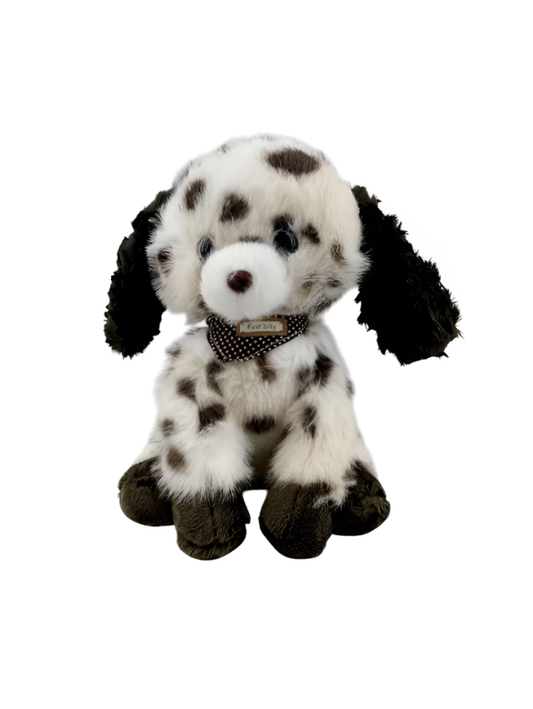 Realistic Dalmatian Puppy Plush – Soft Black & White Stuffed Dog ST15928.