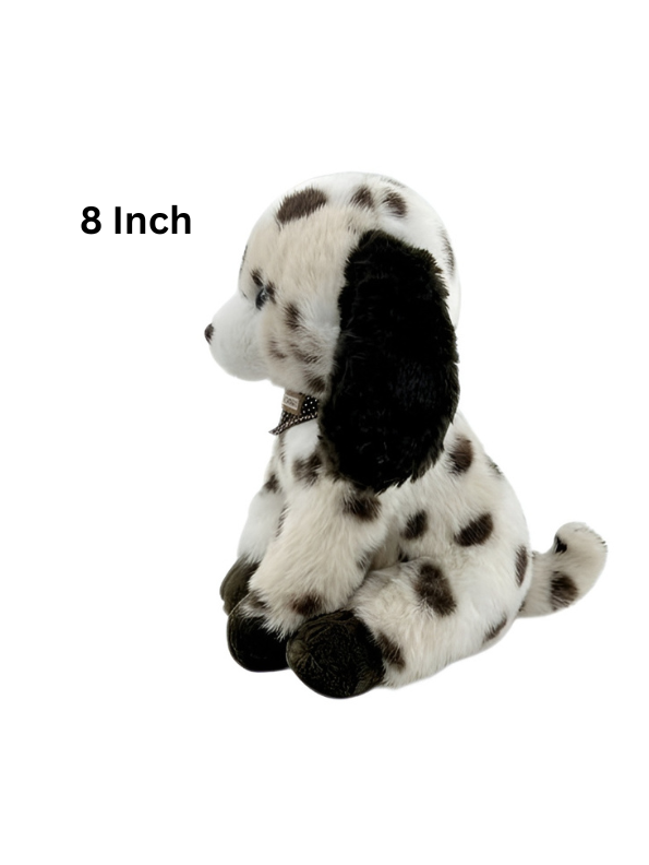 Realistic Dalmatian Puppy Plush – Soft Black & White Stuffed Dog ST15928.