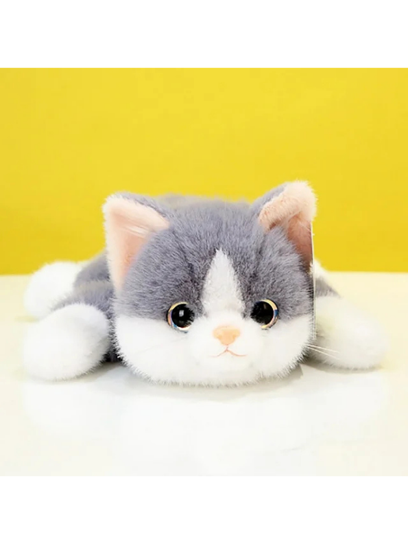 Realistic Kitten Plush Toy – Cute Lying Cat Soft Stuffed Animal ST15158.
